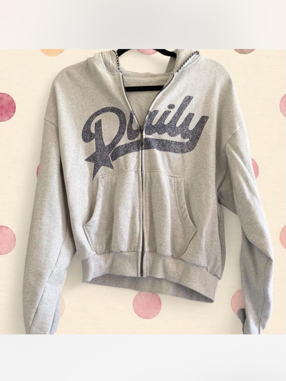 Daily Drills Light Gray Zip-Up Hoodie